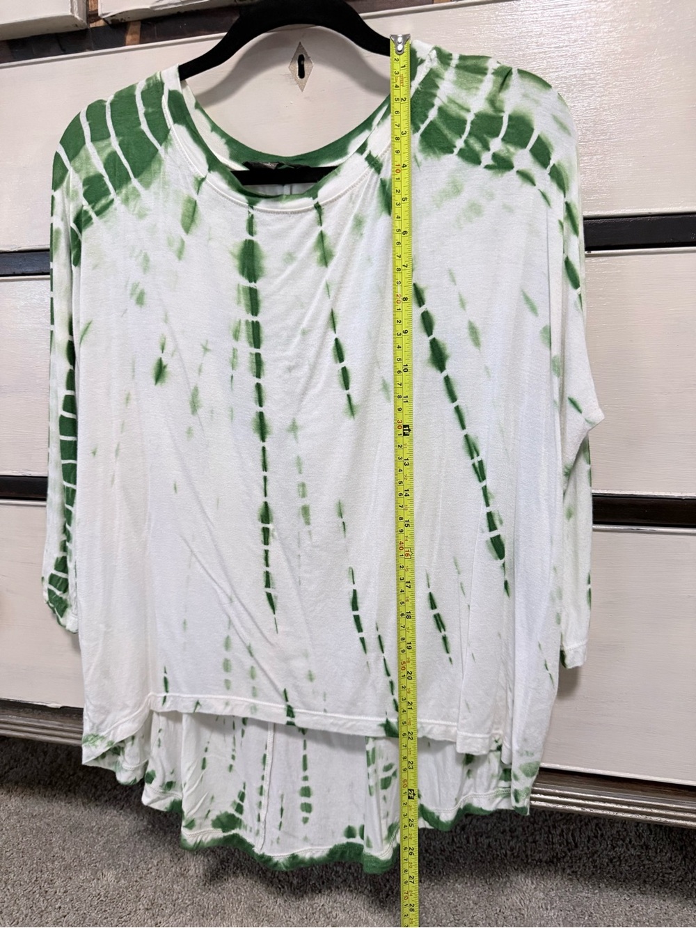 Fenn Wright Manson White and Green Tie-Dye Long Sleeve Top